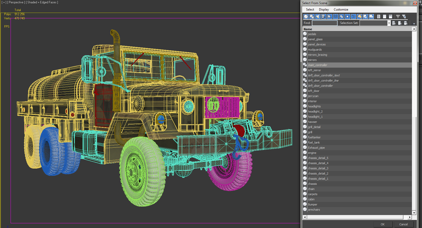 Fuel Tank Truck m49 3D model