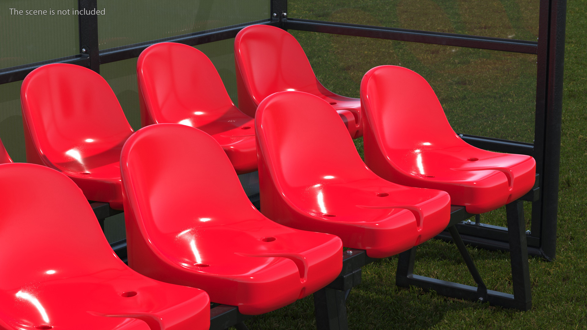 Soccer Bench with Plastic Seats Forza 3D