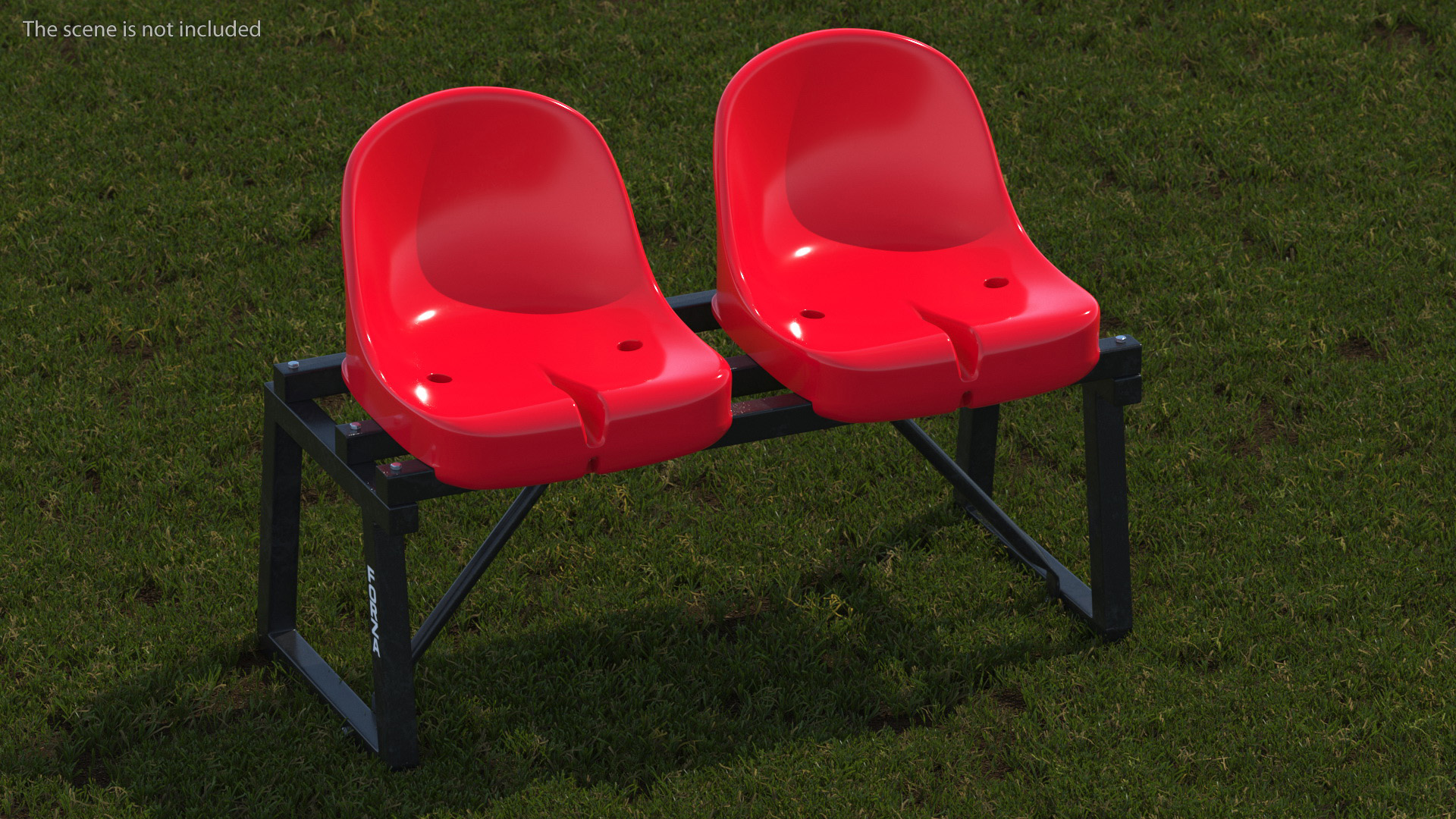 Soccer Bench with Plastic Seats Forza 3D