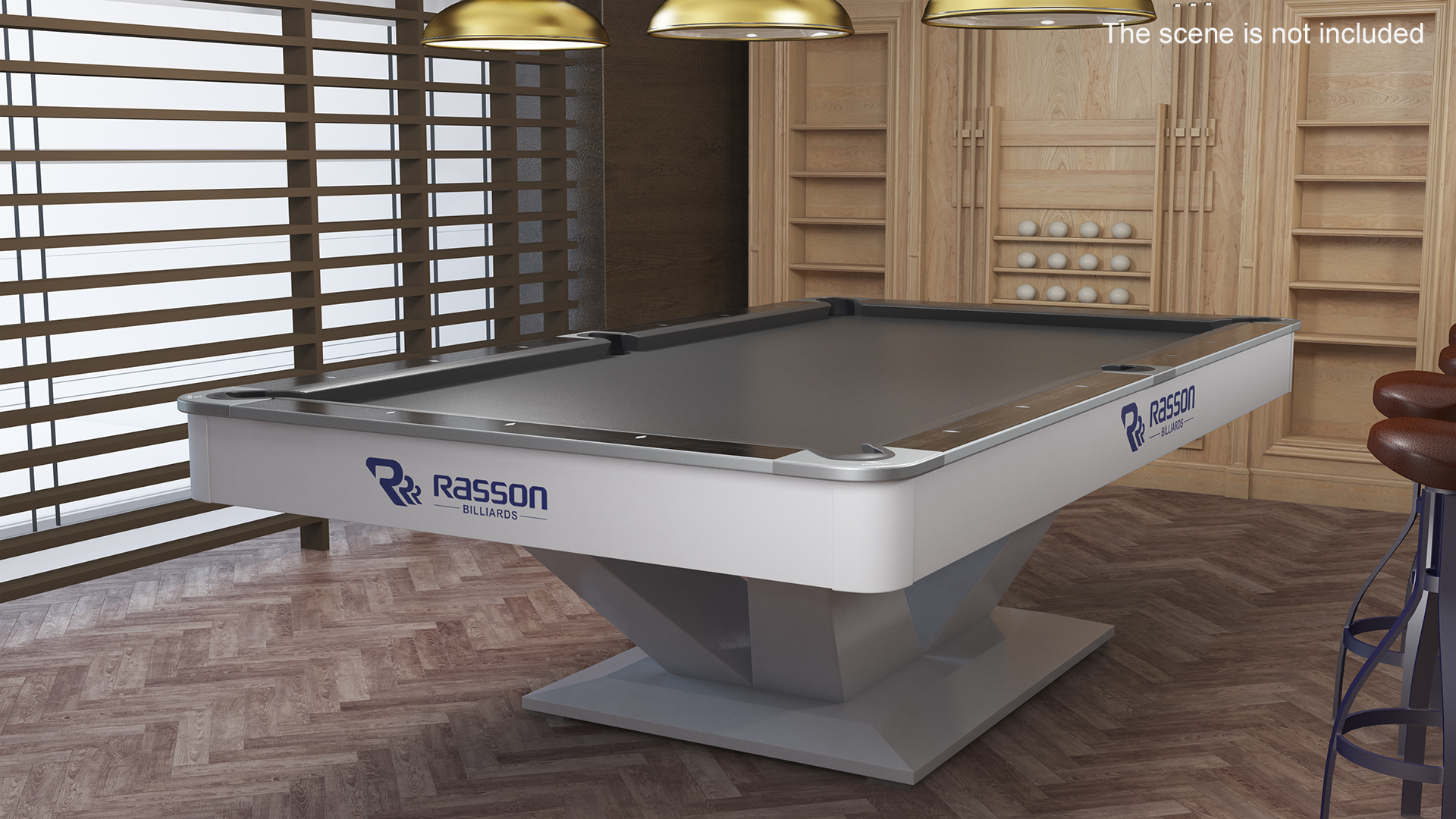 3D Professional Pool Table Rasson Black