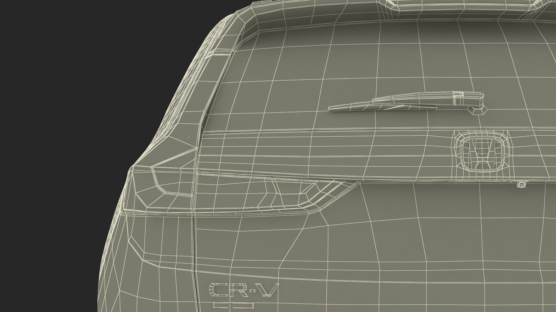 3D 2025 Honda CR-V Black Rigged model