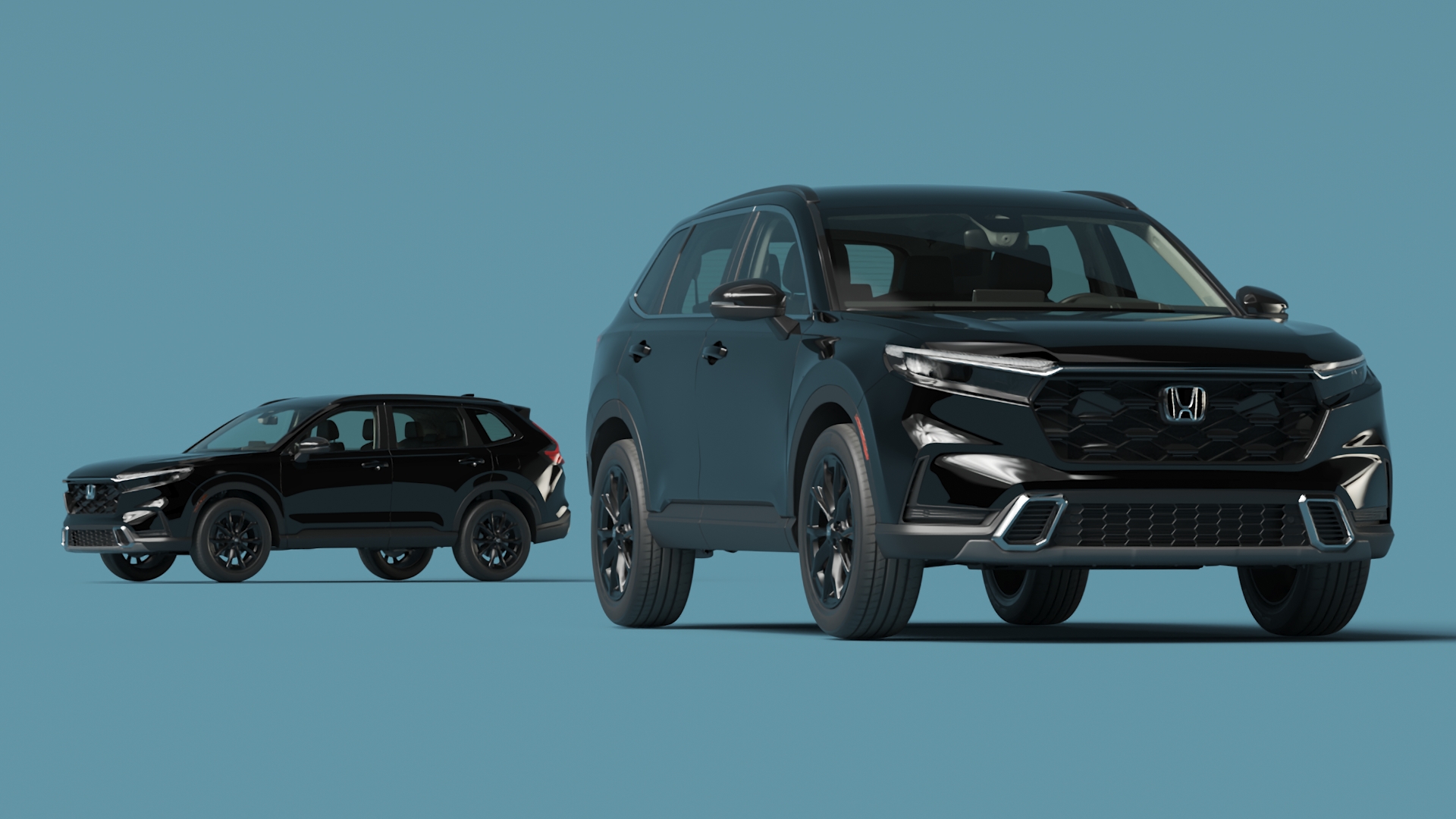 3D 2025 Honda CR-V Black Rigged model