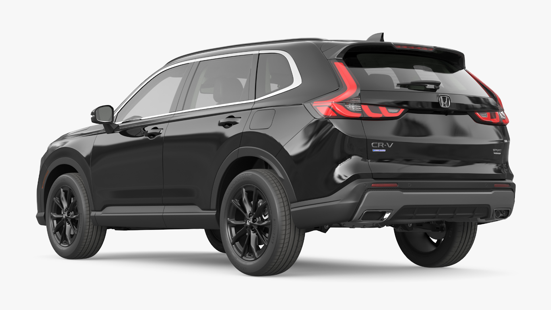 3D 2025 Honda CR-V Black Rigged model