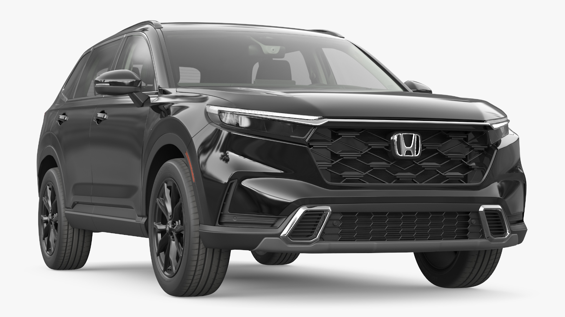 3D 2025 Honda CR-V Black Rigged model