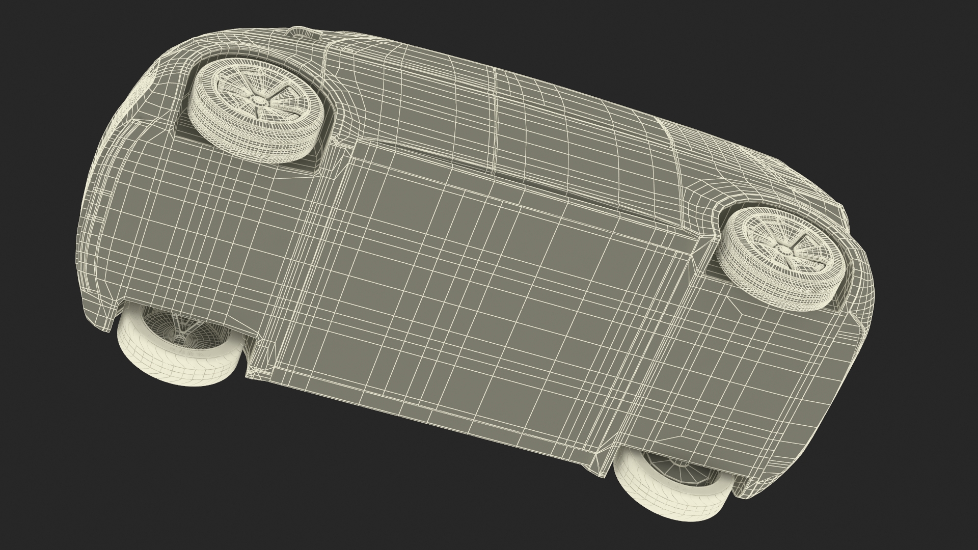 Electric Minivan Simplified 3D