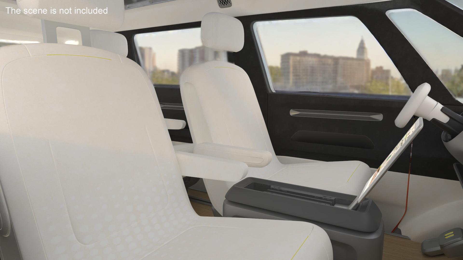 Electric Minivan Simplified 3D