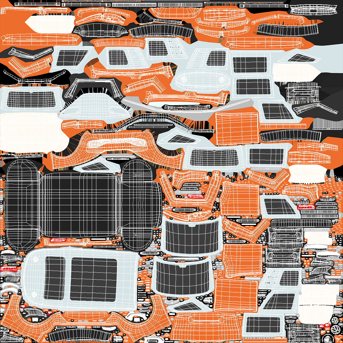 Electric Minivan Simplified 3D