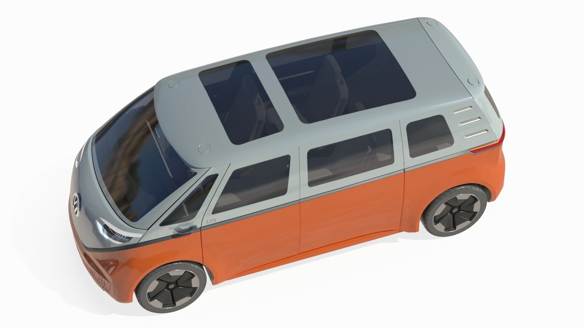 Electric Minivan Simplified 3D