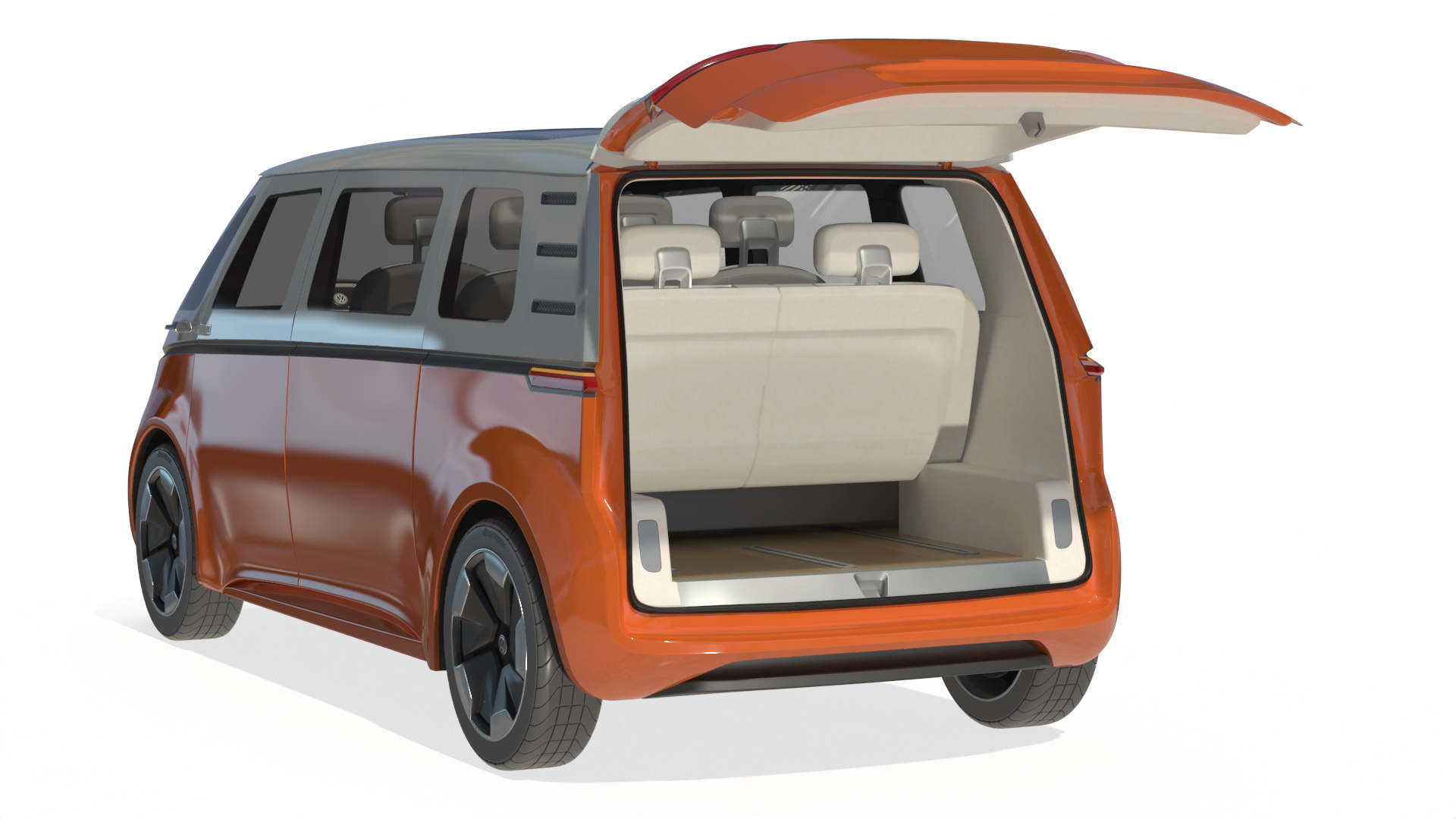 Electric Minivan Simplified 3D