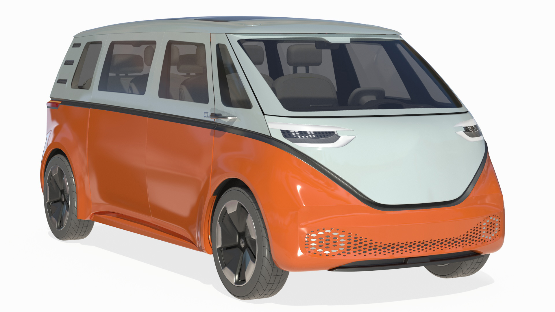 Electric Minivan Simplified 3D