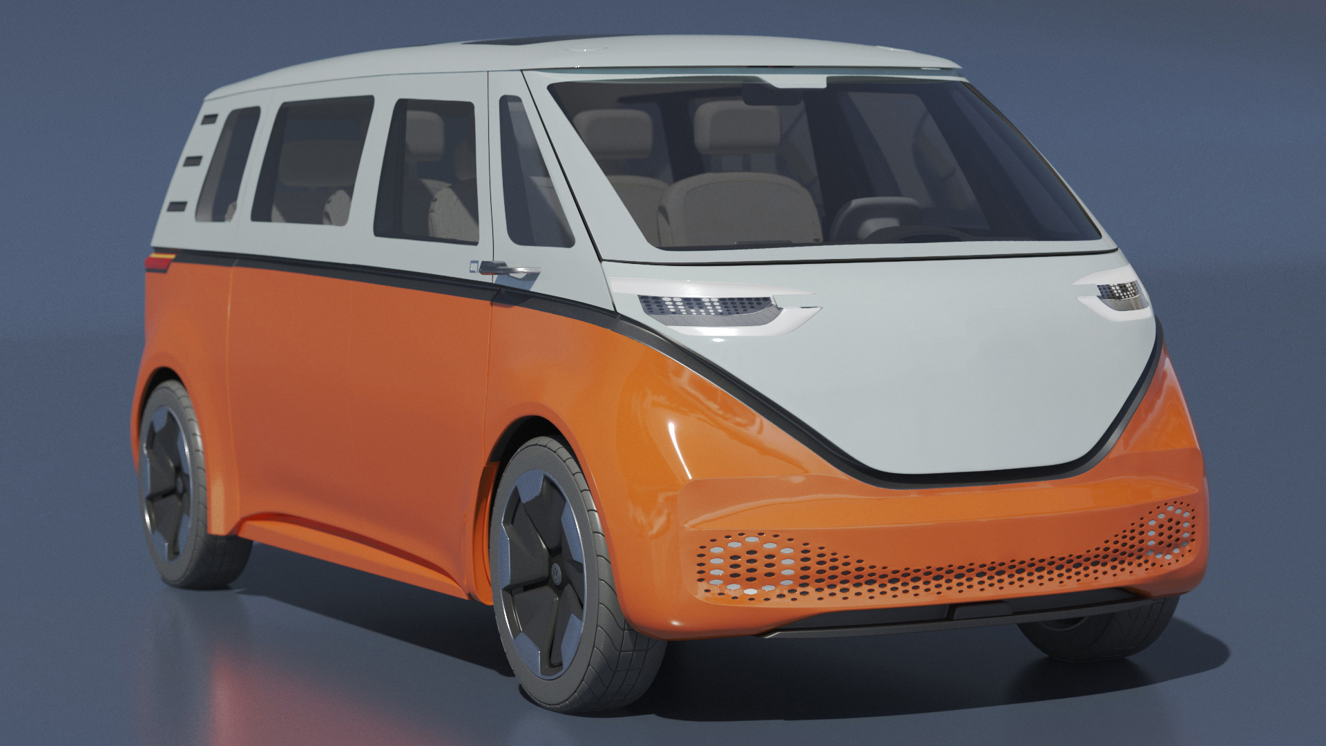 Electric Minivan Simplified 3D