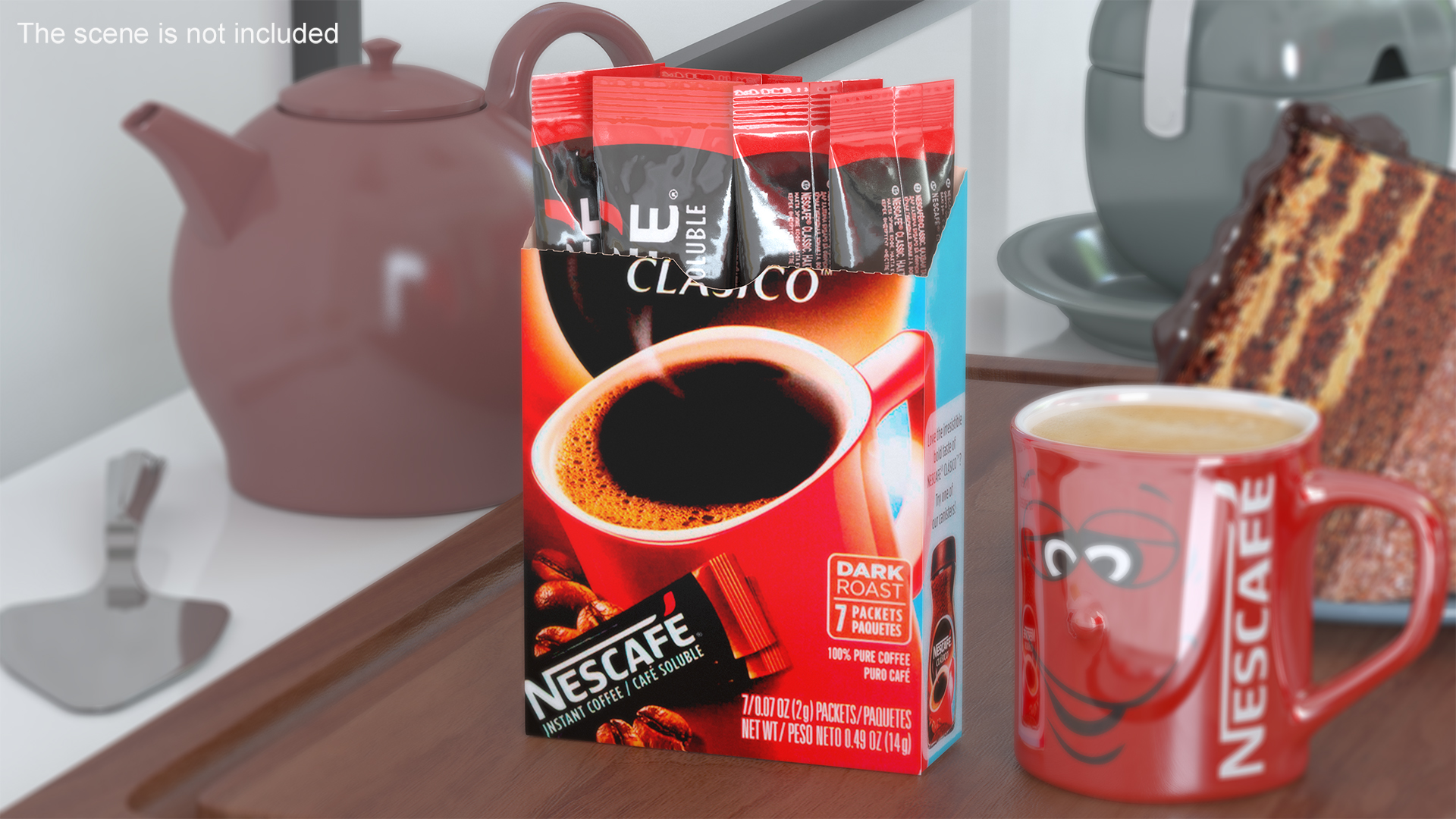 3D Nescafe Clasico Box Opened