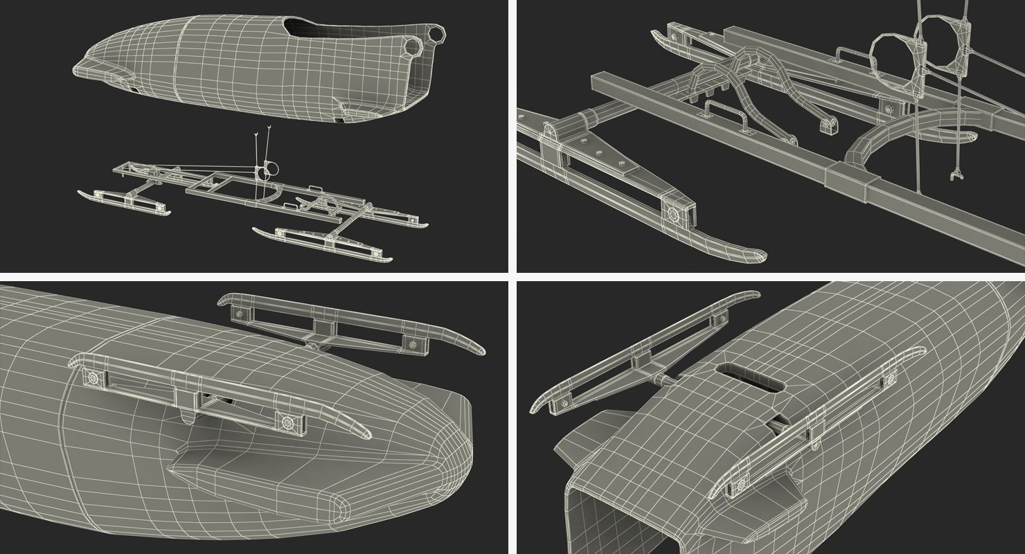 3D Bobsled Two Person Team GB