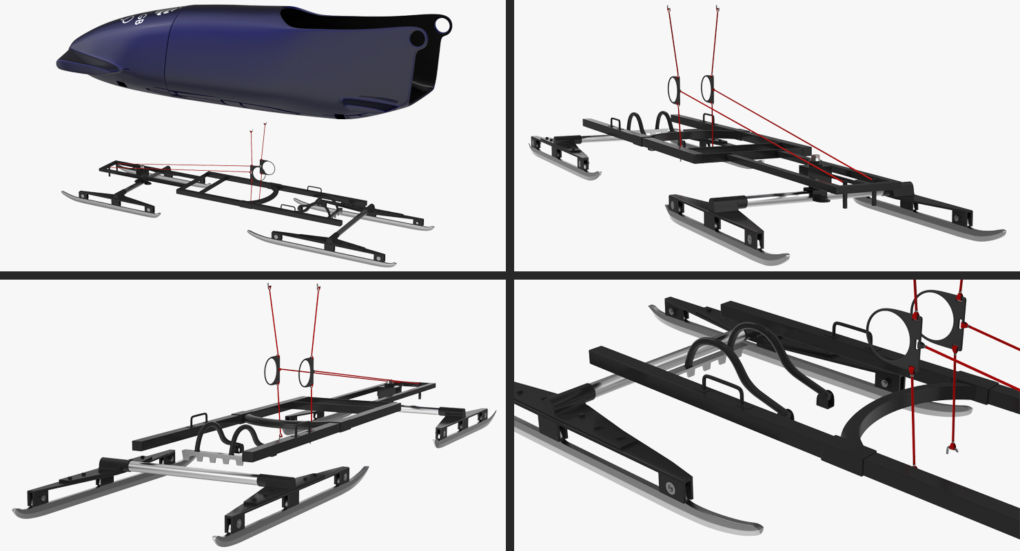 3D Bobsled Two Person Team GB