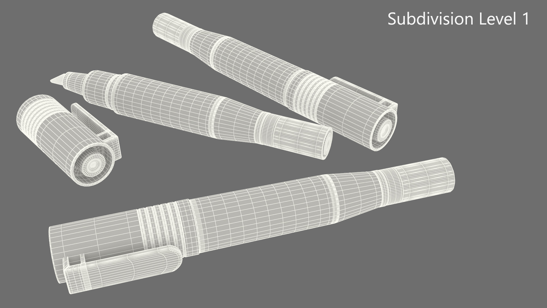 3 Double-Ended Markers 3D