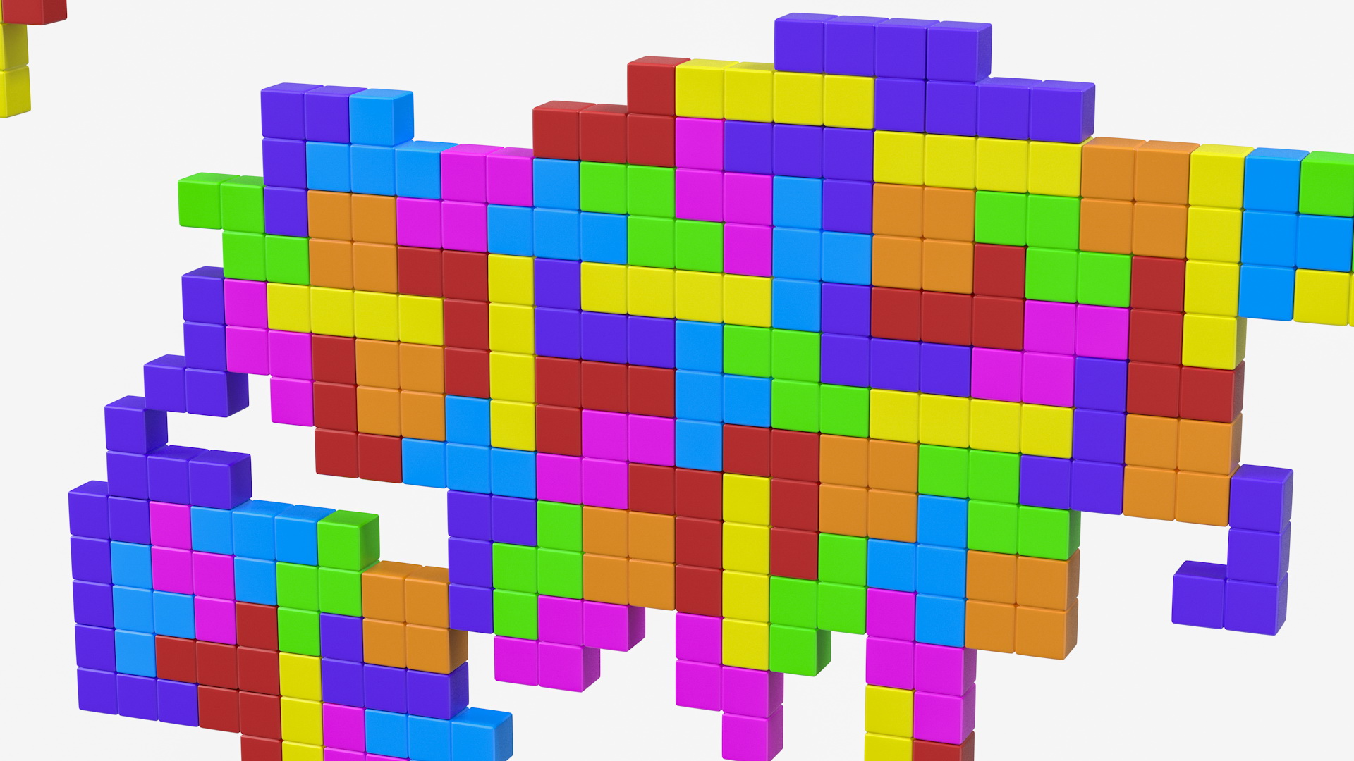 3D Tetris Blocks World Map model