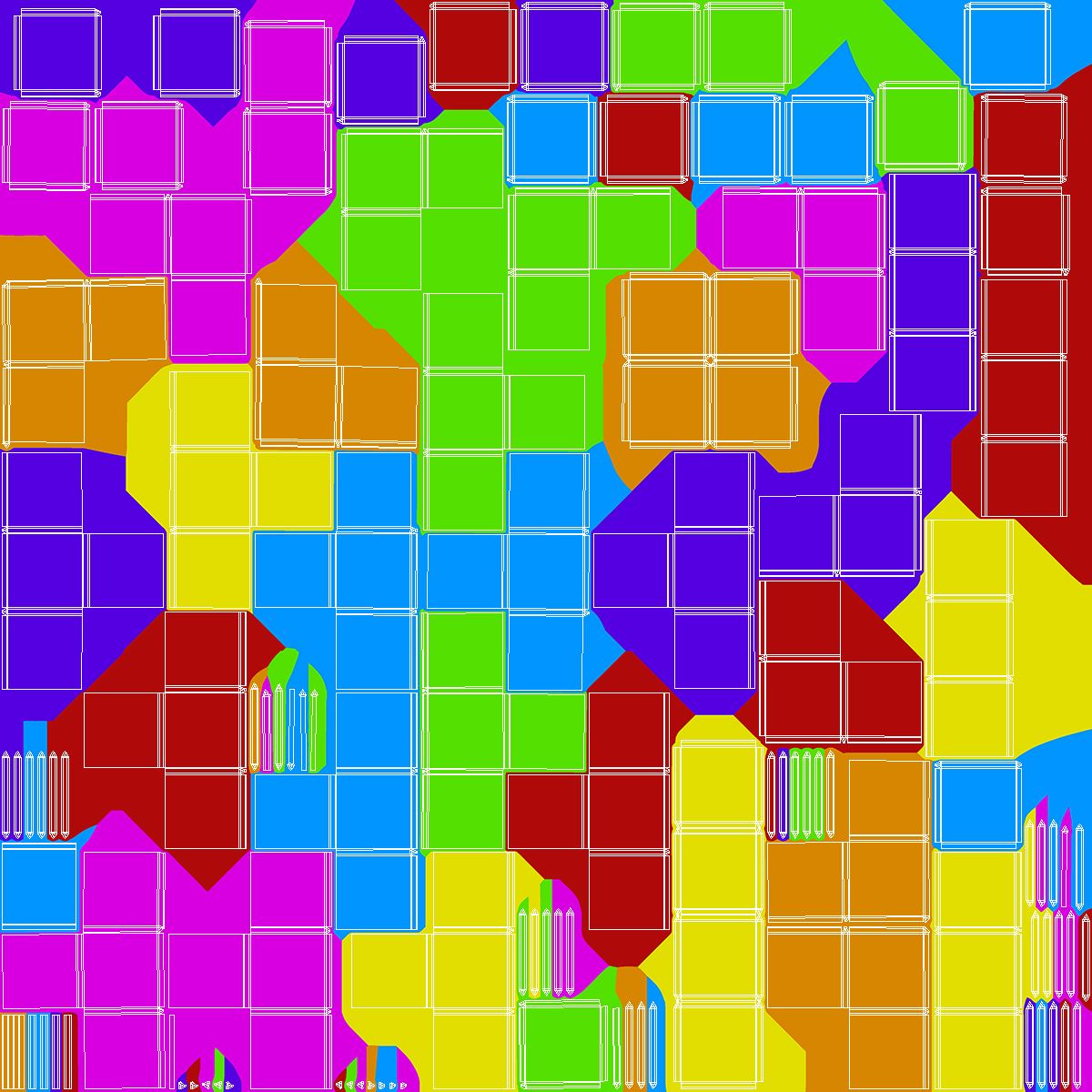 3D Tetris Blocks World Map model