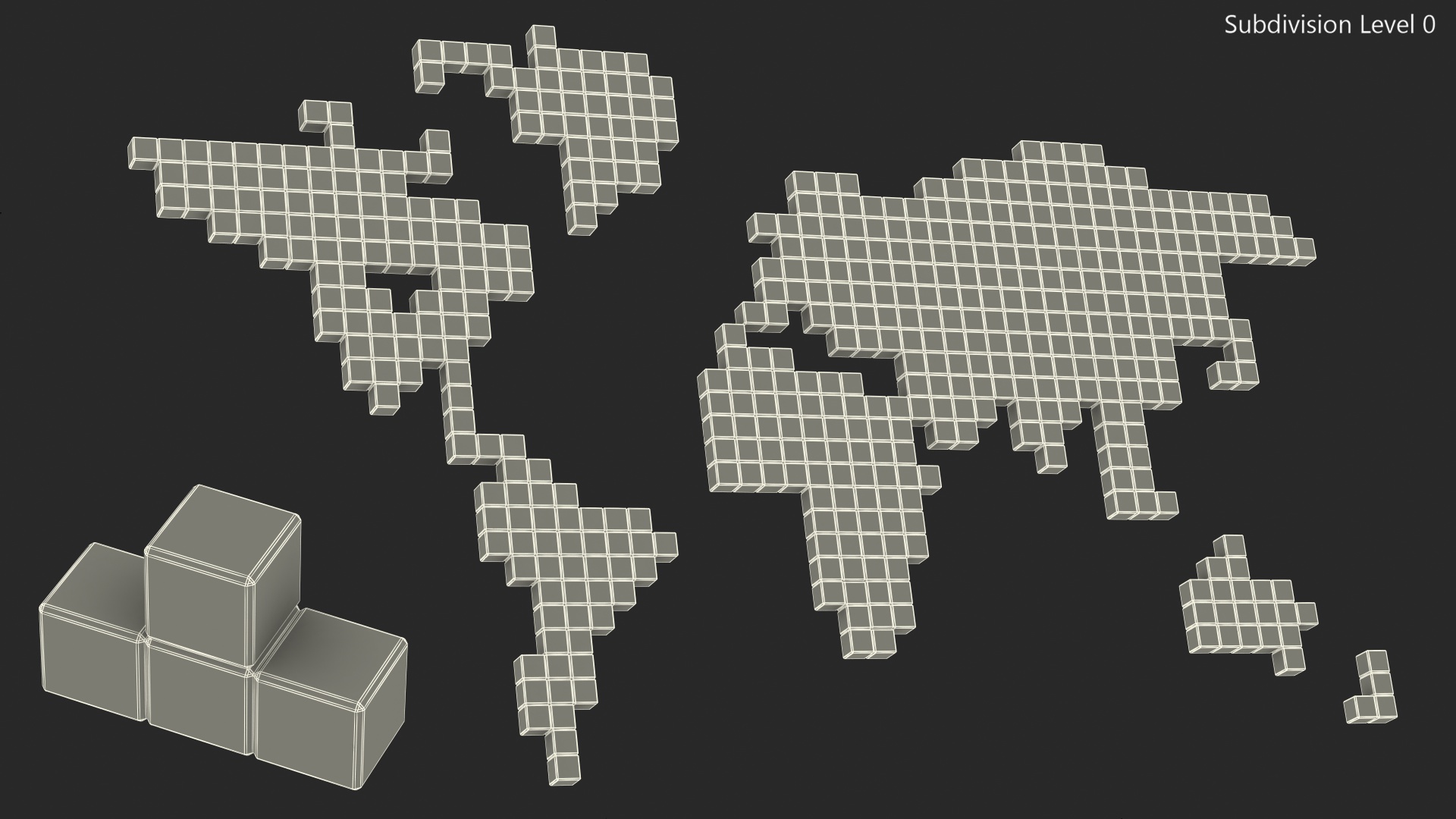 3D Tetris Blocks World Map model