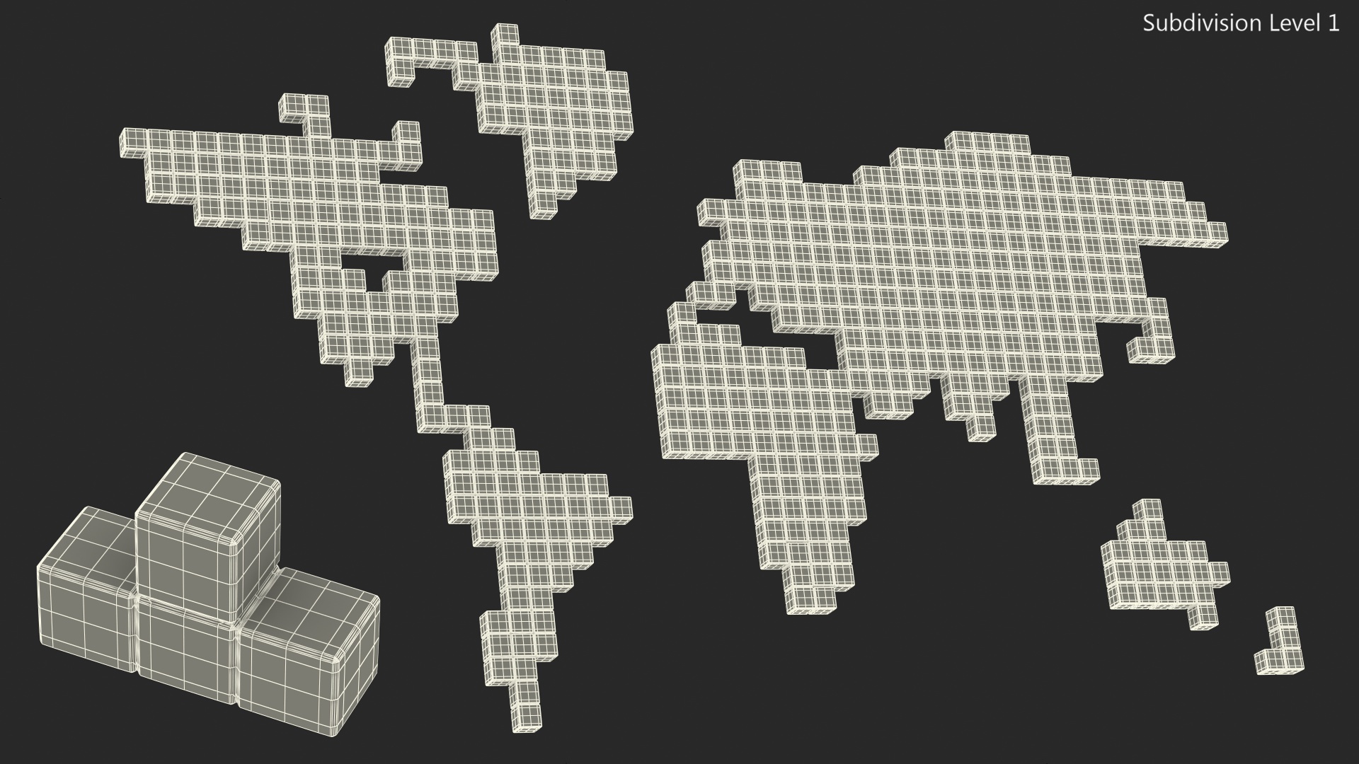 3D Tetris Blocks World Map model