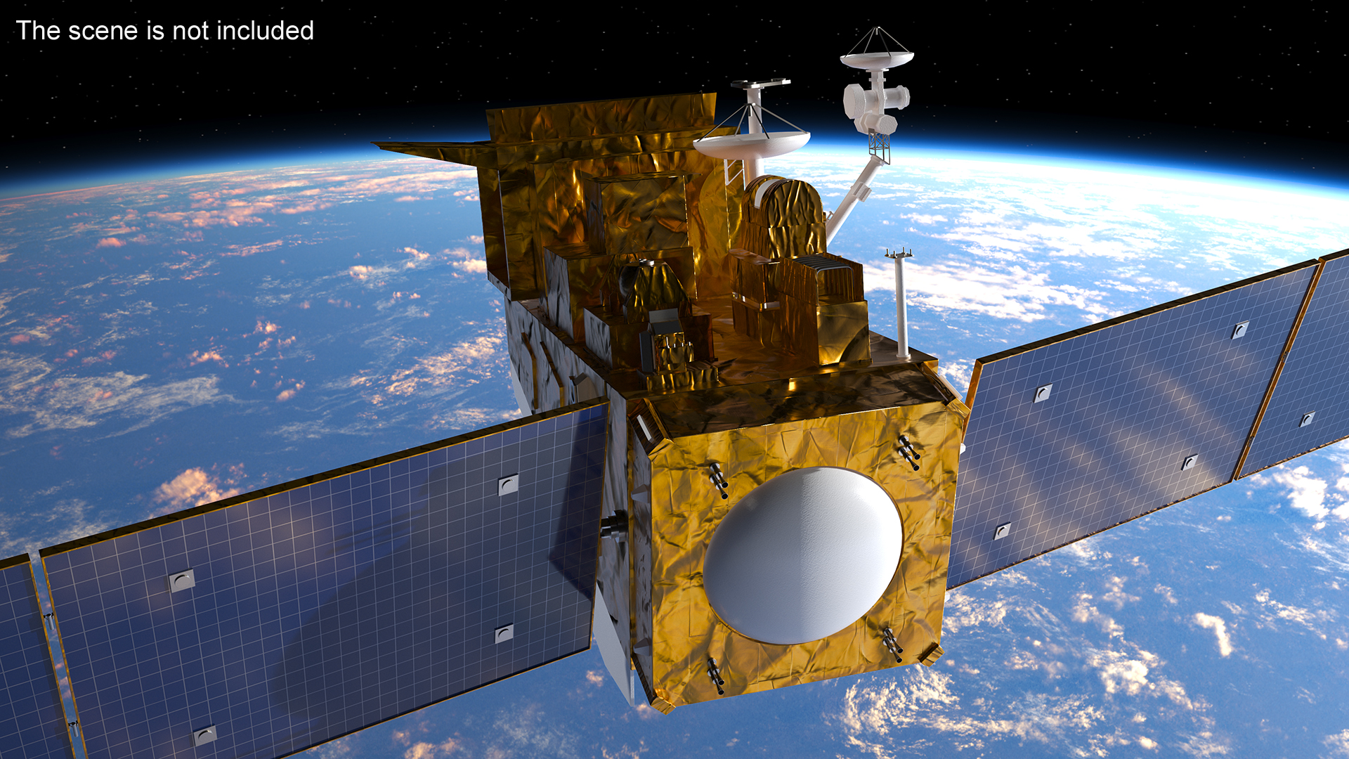 3D model Scientific Satellite