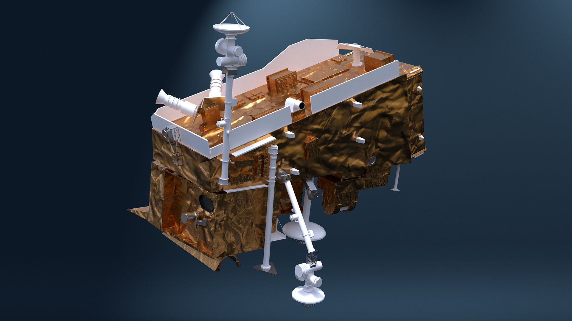 3D model Scientific Satellite