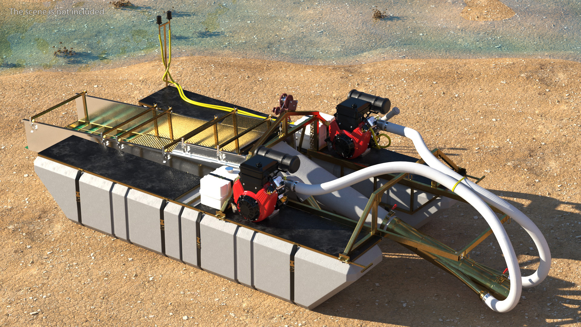 3D model Small Diamond and Gold Dredger