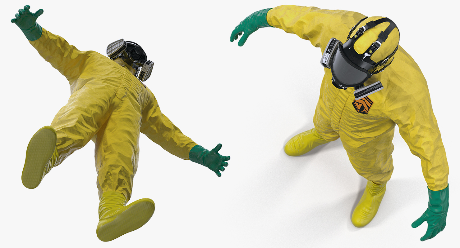 3D Hazmat Removal Worker Rigged model