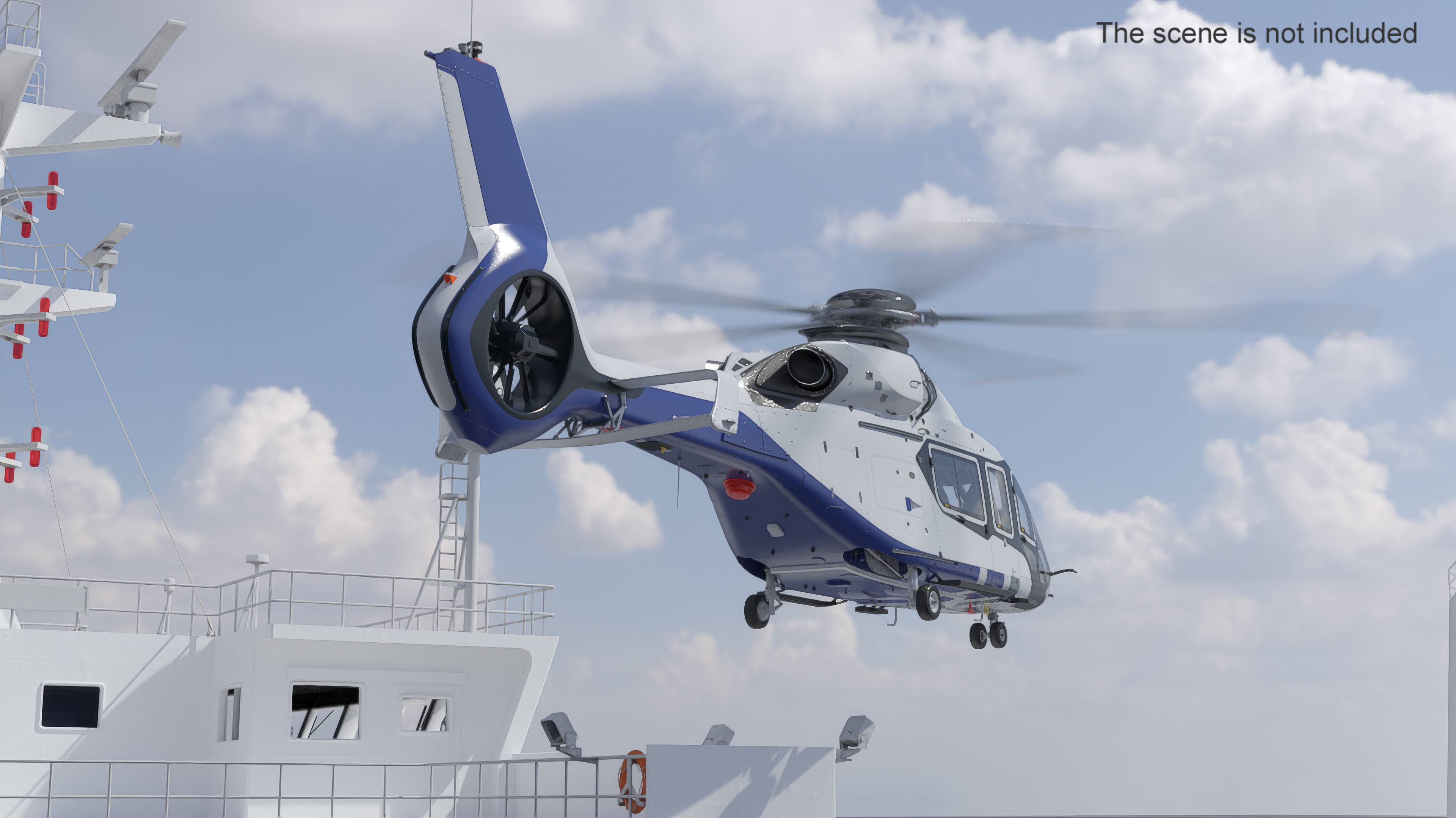 Medium Utility Helicopter Rigged 3D