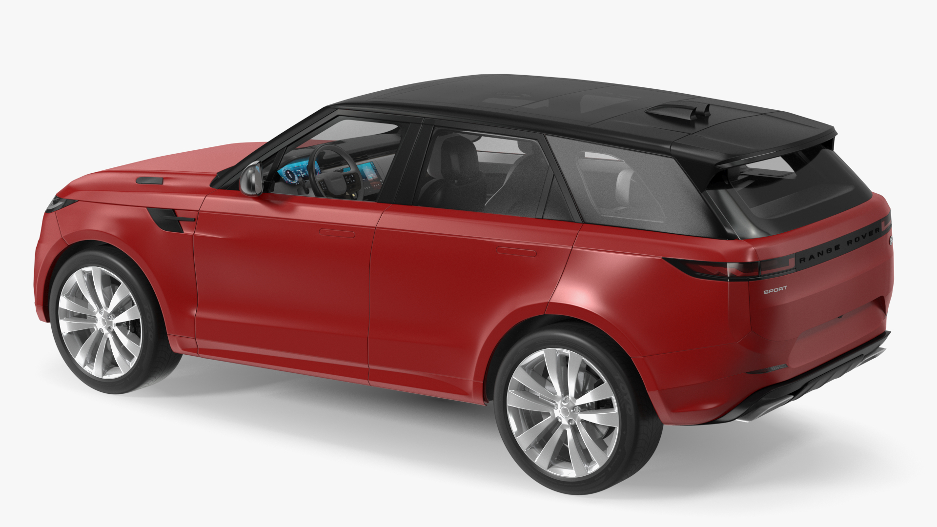 Red Range Rover Sport 2023 Simple Interior 3D