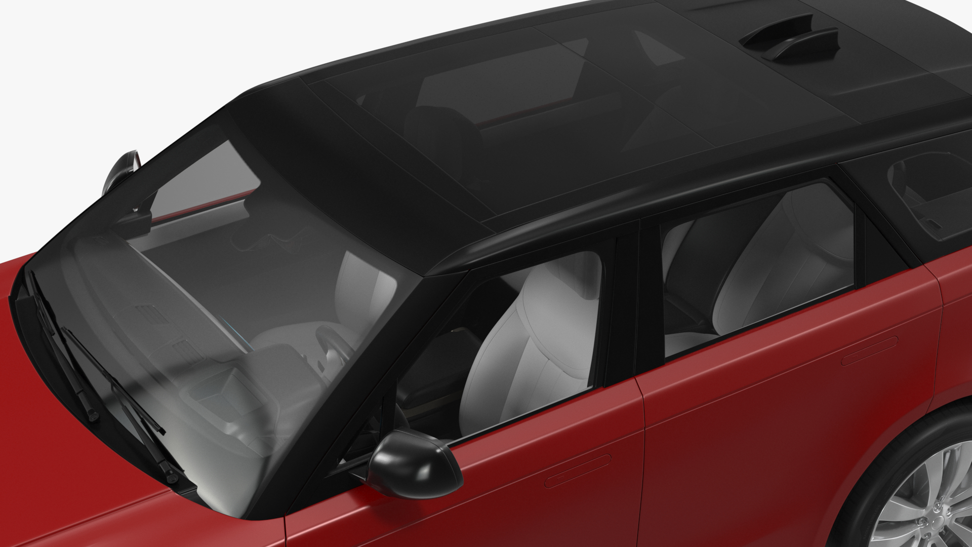 Red Range Rover Sport 2023 Simple Interior 3D