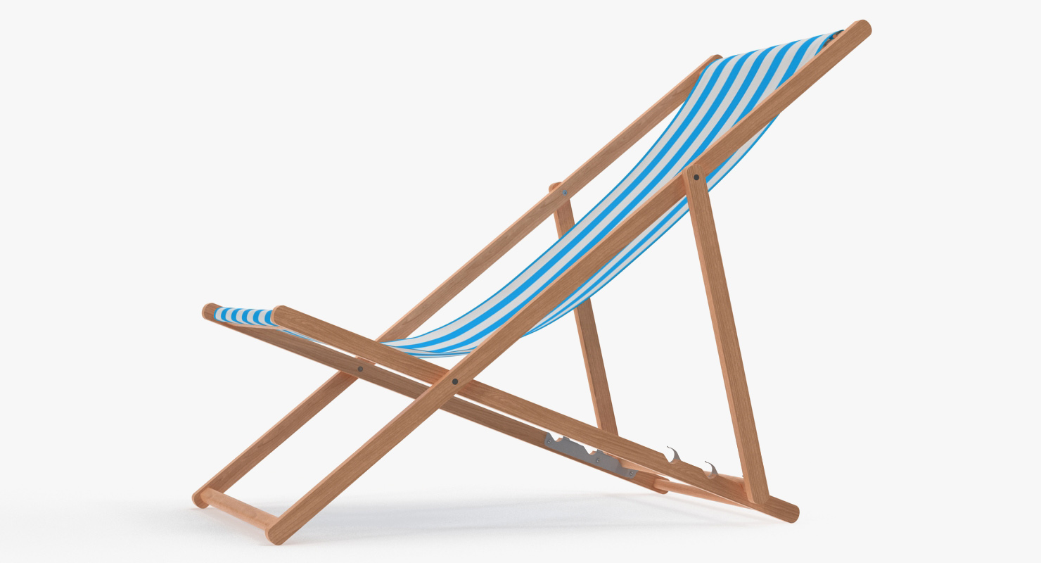 3D Folding Wooden Beach Chair