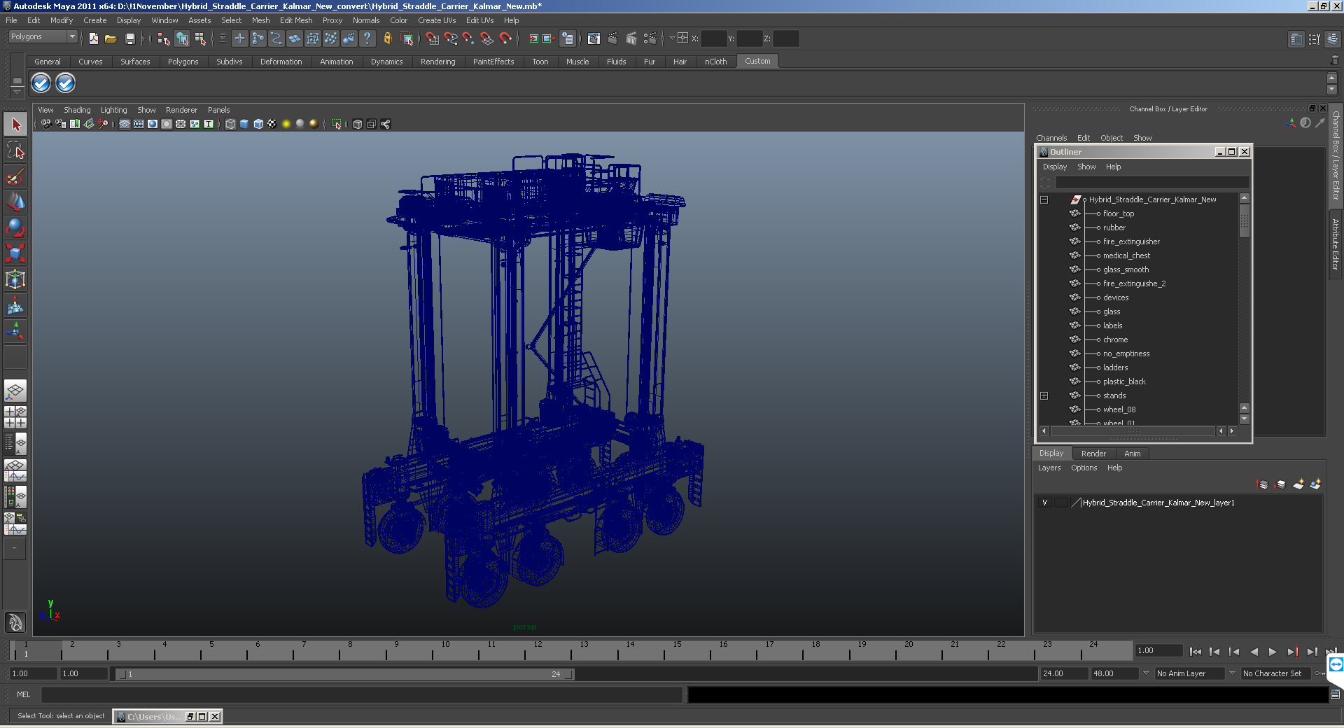 Hybrid Straddle Carrier Kalmar New 3D model