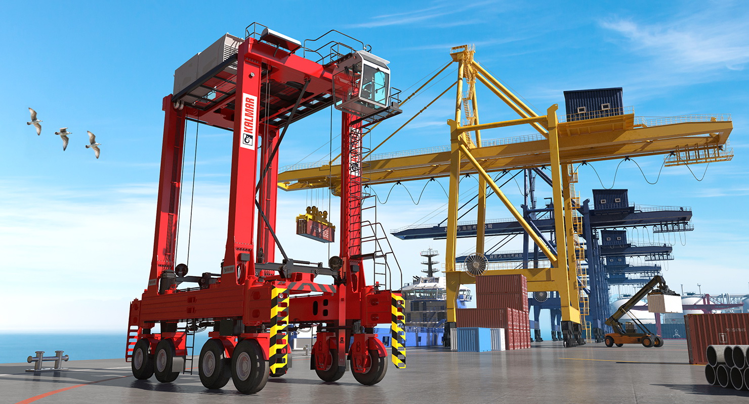 Hybrid Straddle Carrier Kalmar New 3D model