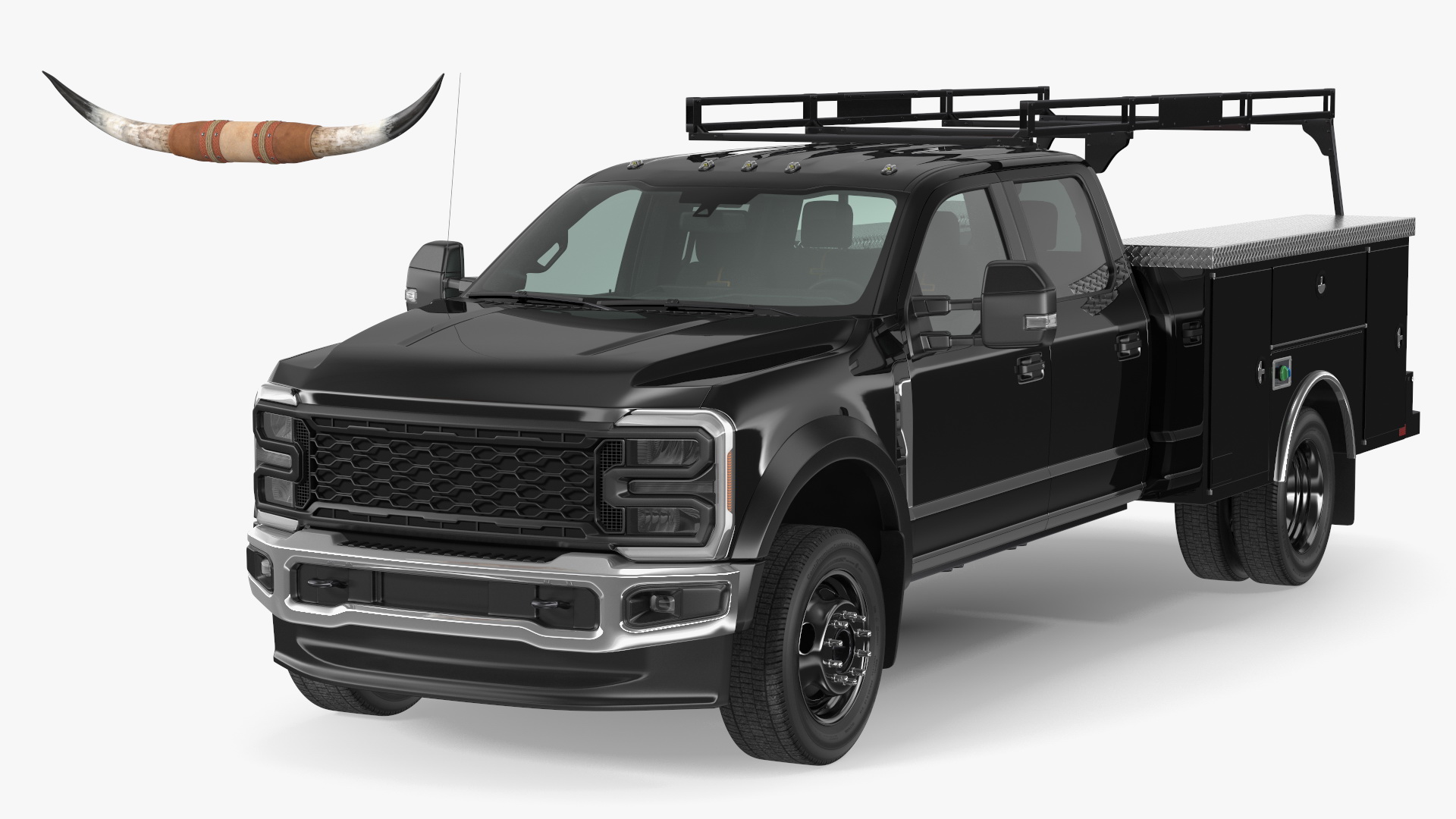 3D Pickup Truck with Bull Horns model