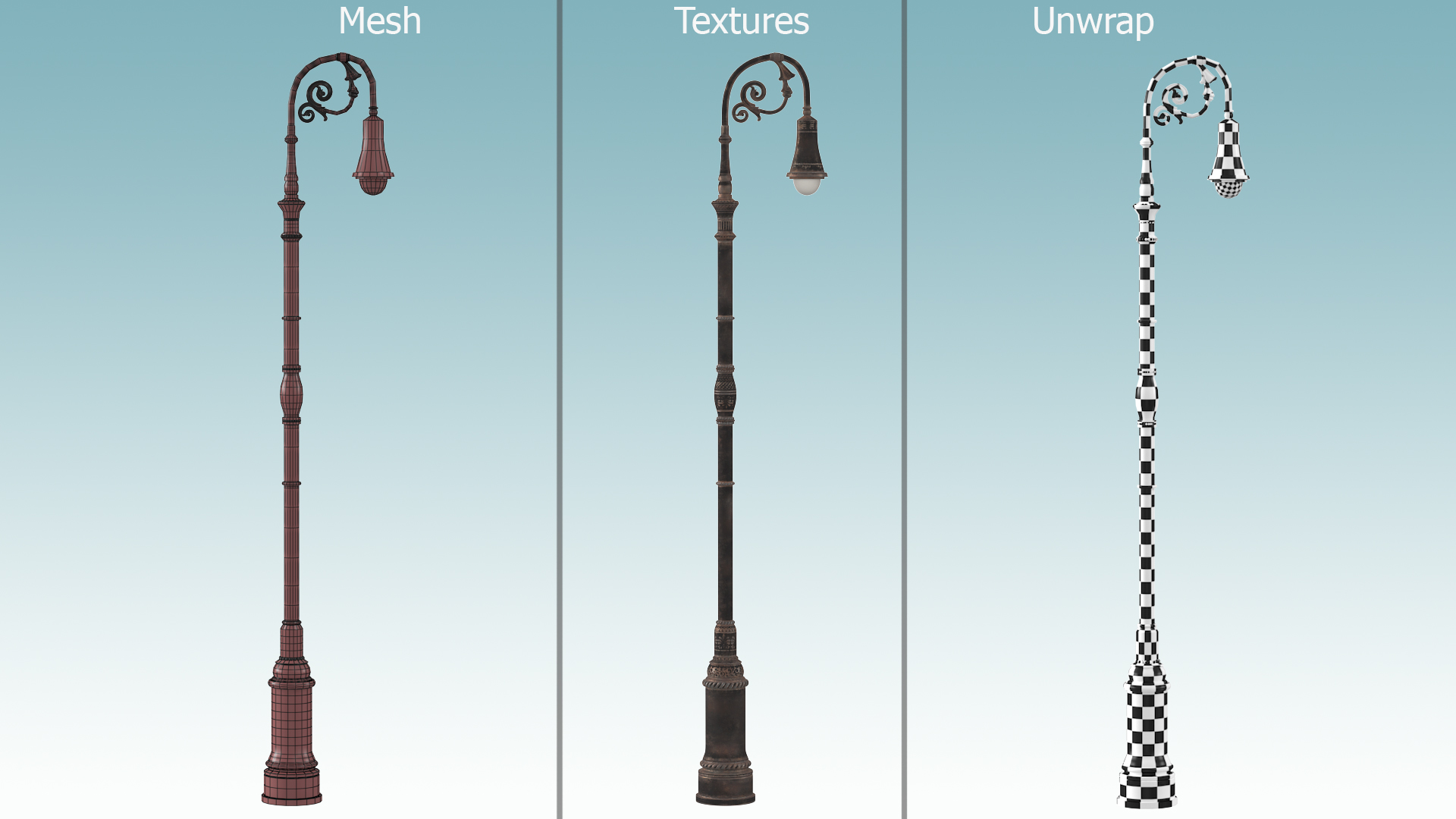 Vintage Street Lamp 3D model