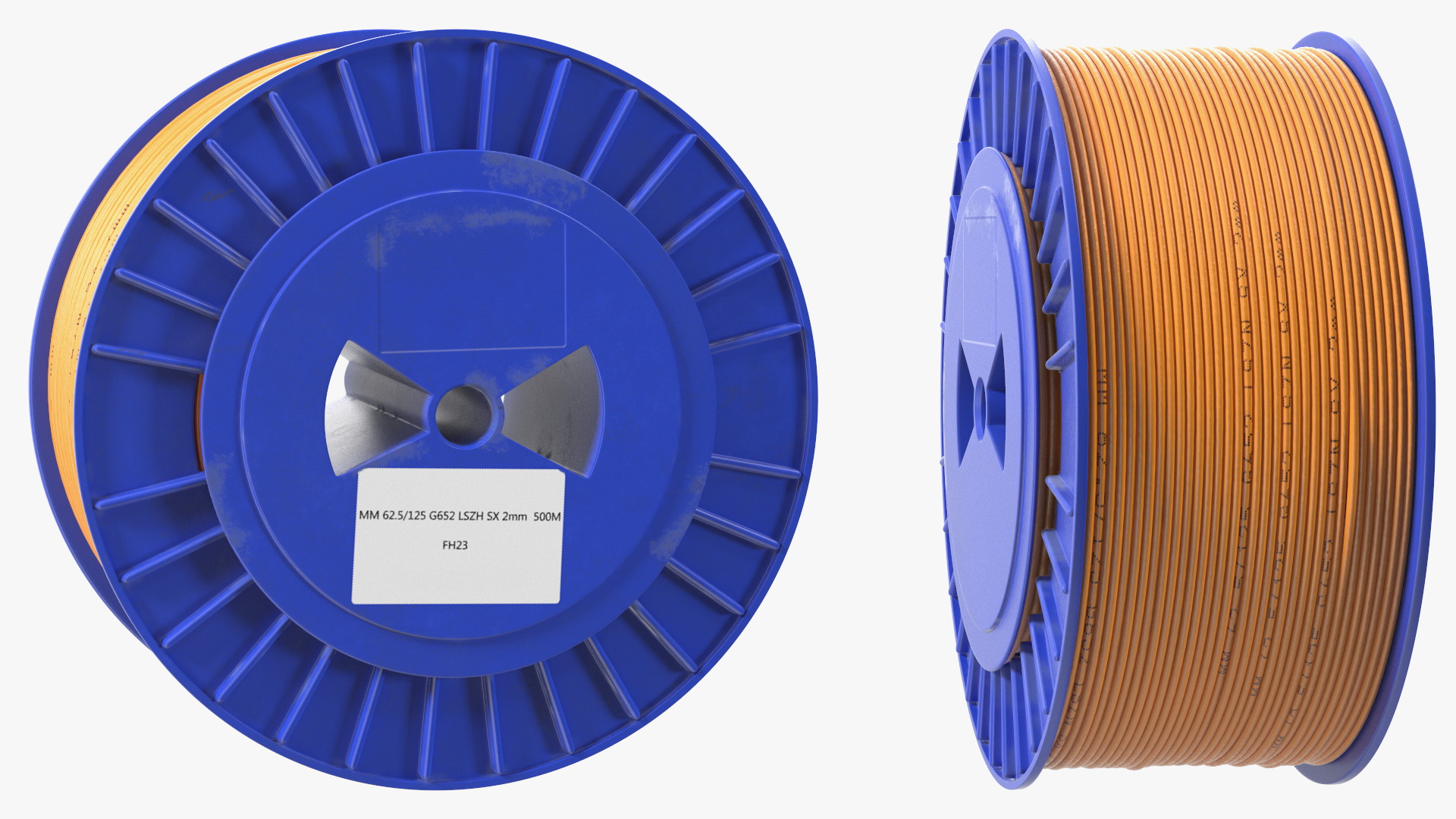 3D Fiber Optic Reel Orange model