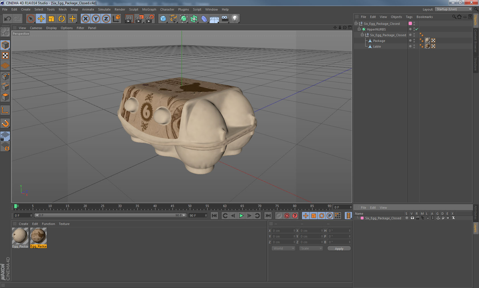 Six Egg Package Closed 3D