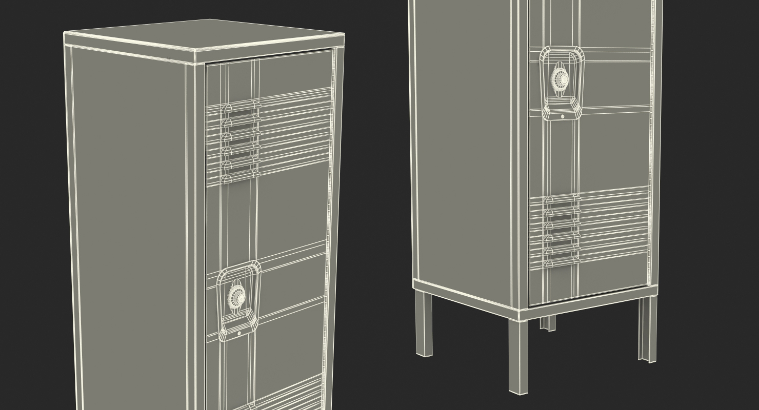 3D model Double Tier Steel Lockers