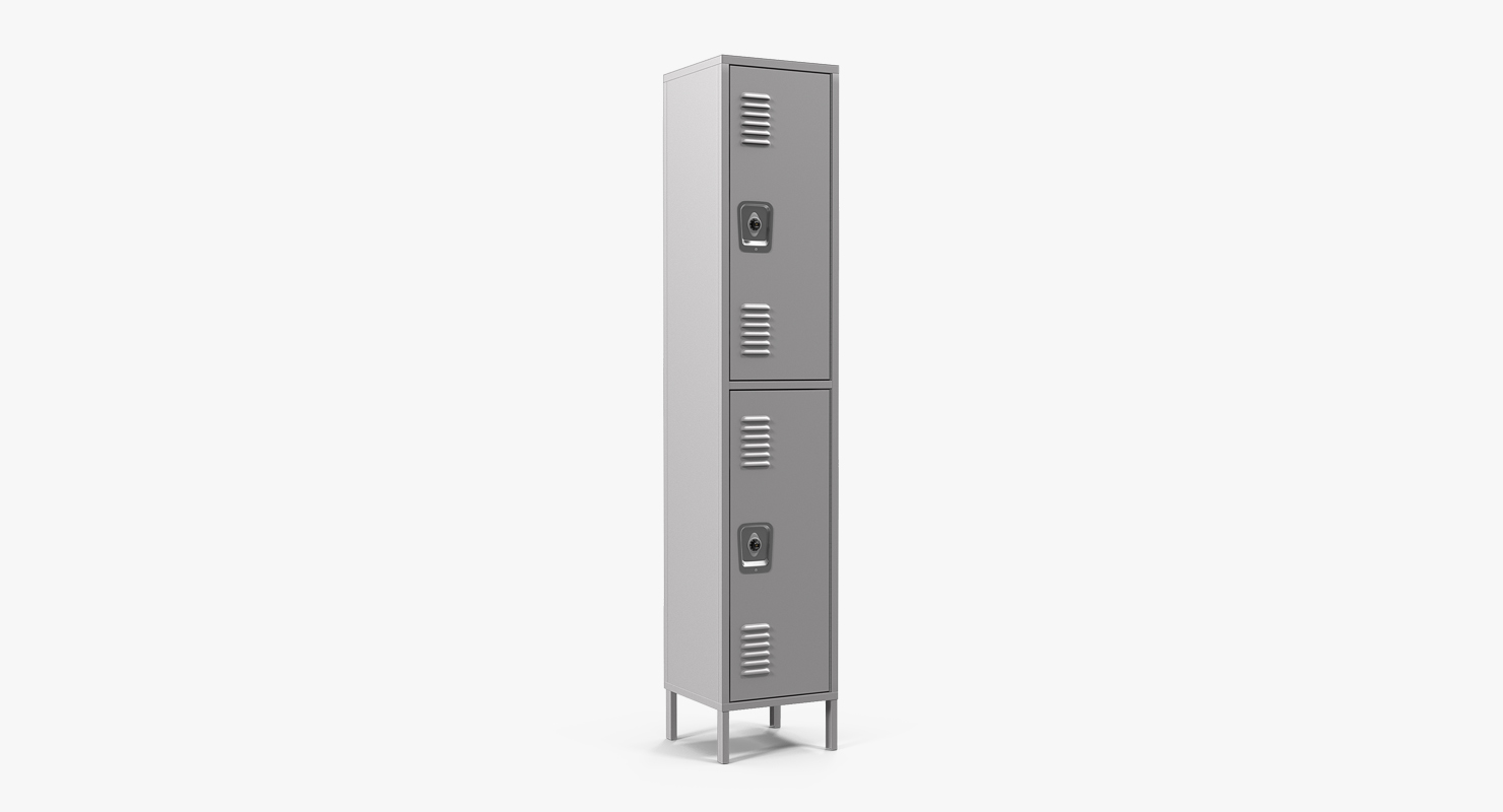 3D model Double Tier Steel Lockers