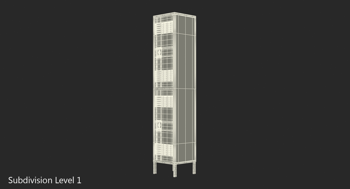 3D model Double Tier Steel Lockers