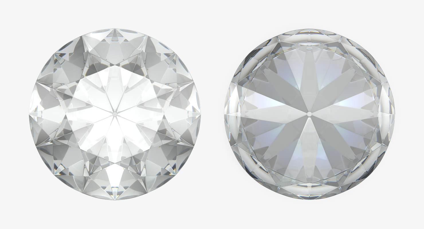 Round Cut Diamond 3D