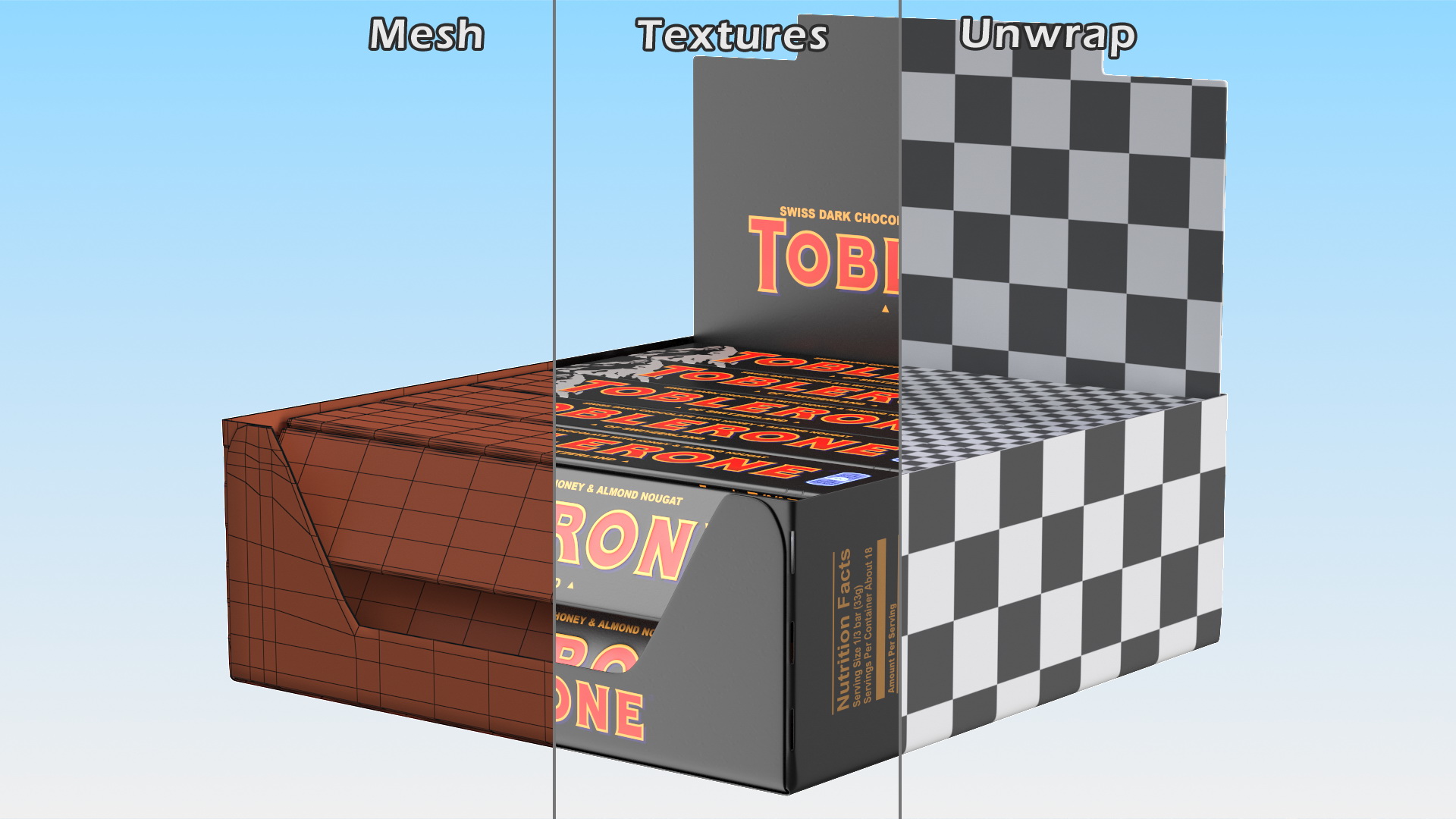 Toblerone Dark Chocolates Box 3D model