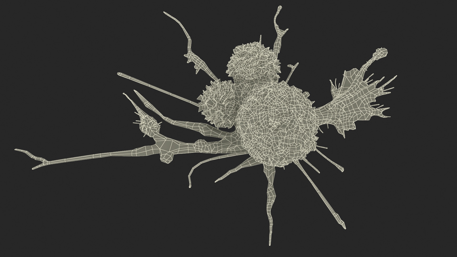 3D model Human Cancer Cell with 2 Lymphocyte