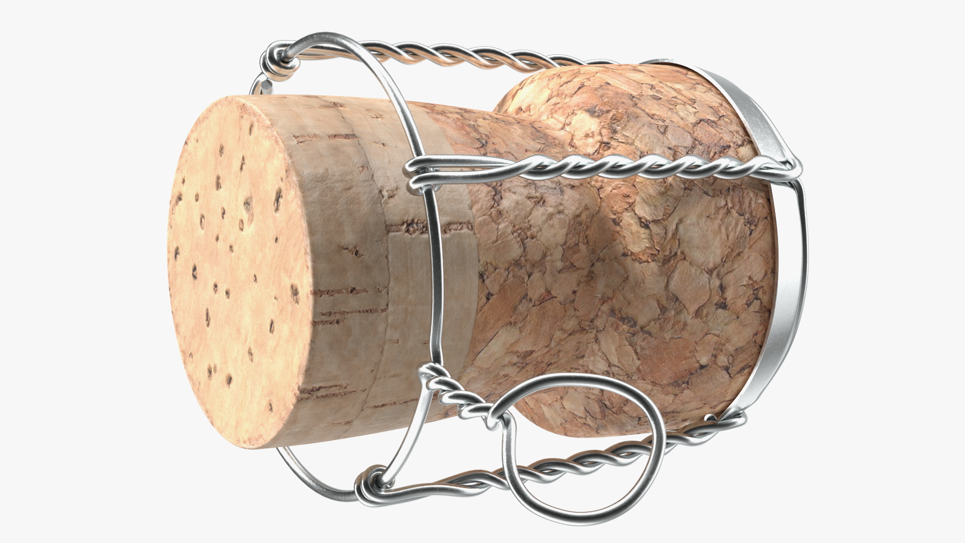 Wine Cork Upright with Wire Muzzle 3D model