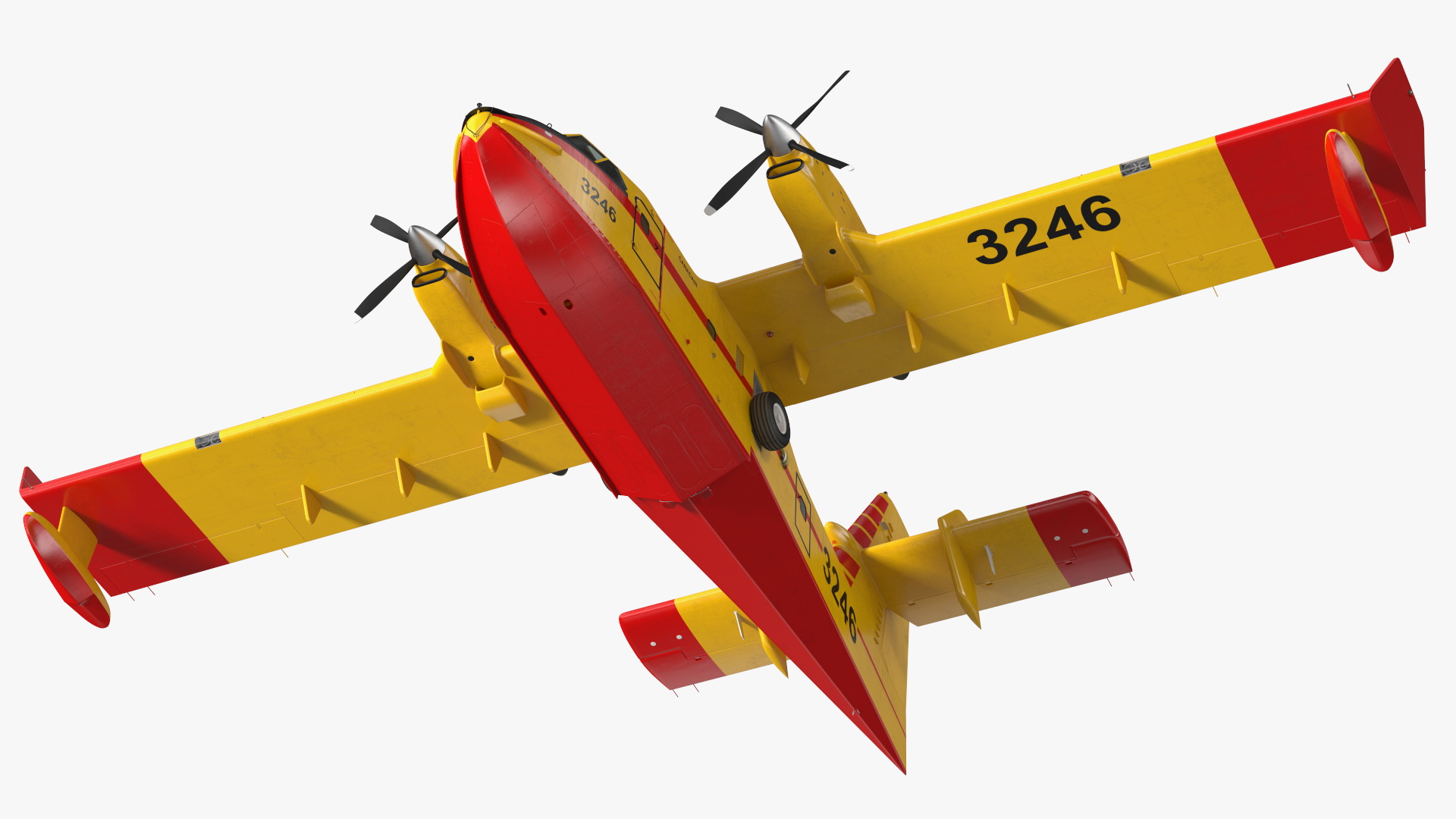 3D Canadair D415 Amphibious Water Bomber Rigged for Maya model