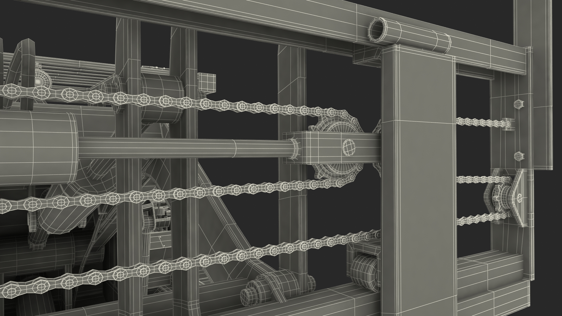 3D model Terrain Military Forklift Camo