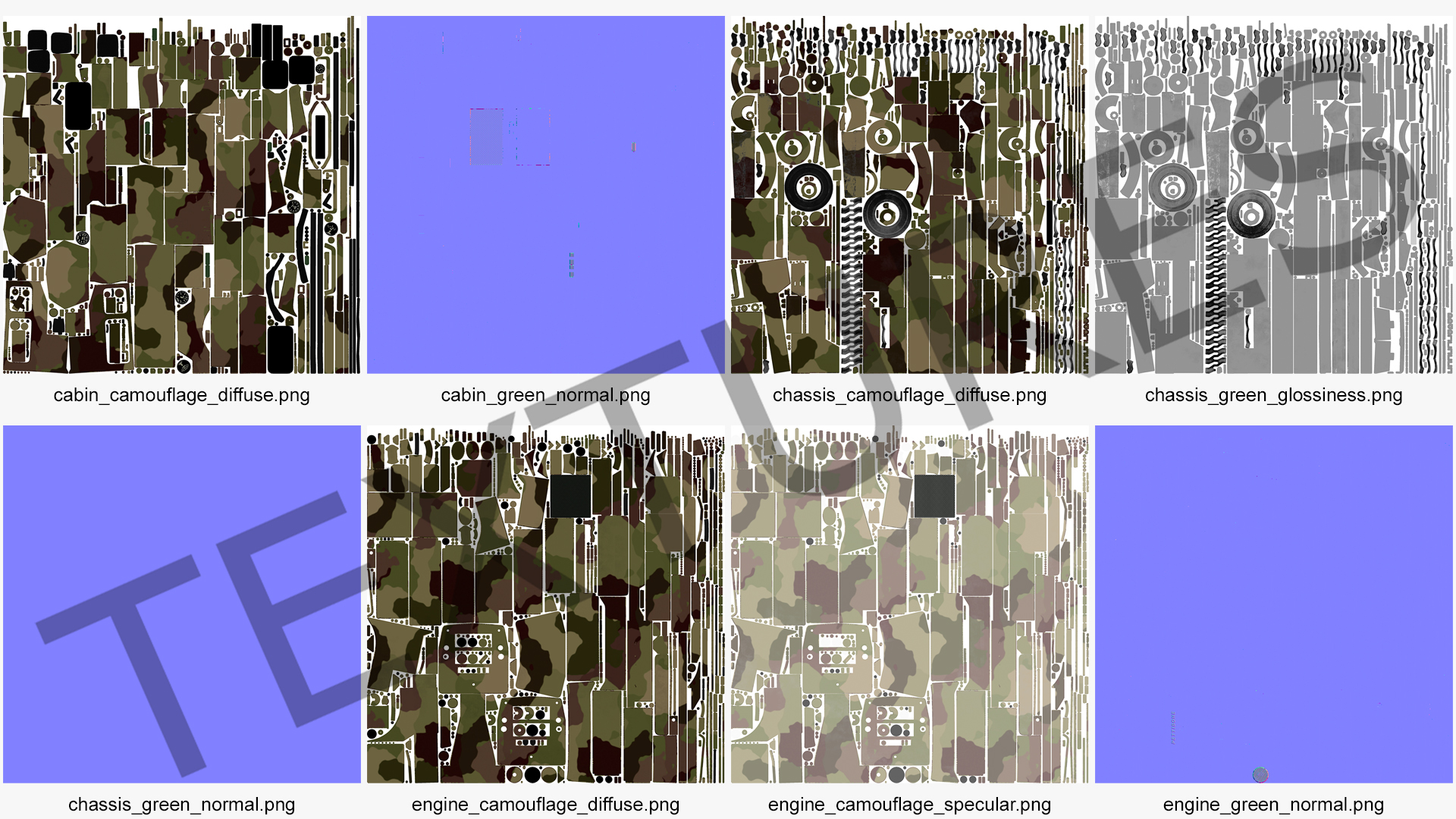 3D model Terrain Military Forklift Camo