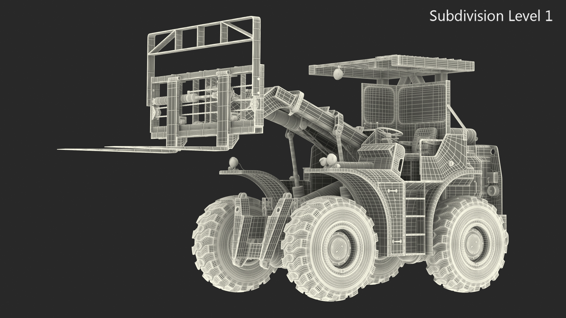 3D model Terrain Military Forklift Camo