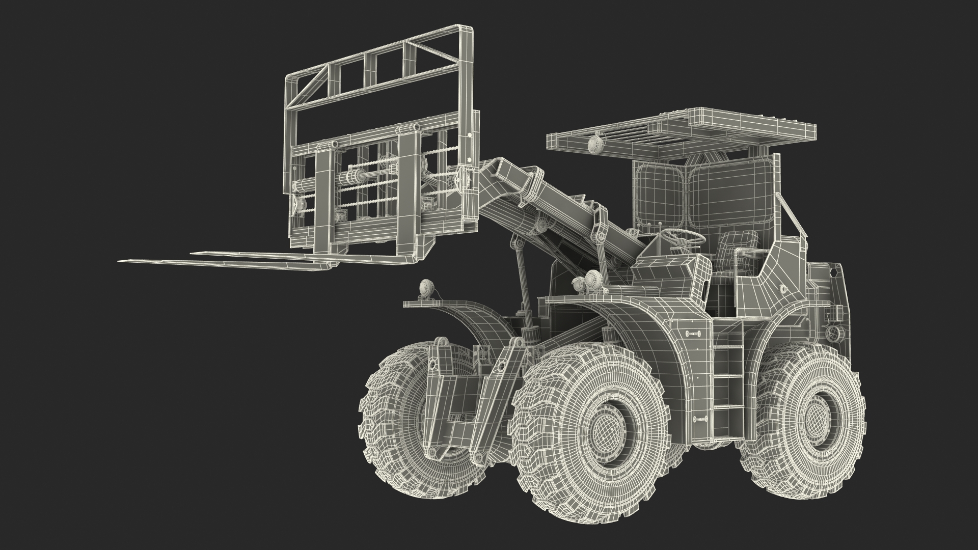 3D model Terrain Military Forklift Camo