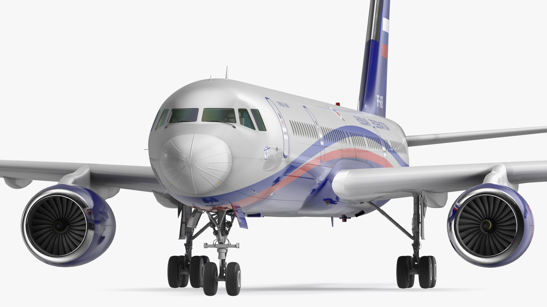 Tupolev Tu-214 Jet Airliner Rigged 3D model